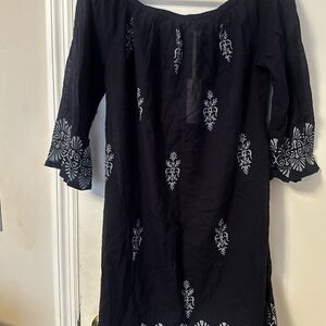 Lightweight Cotton Embroidered Swim Coverup